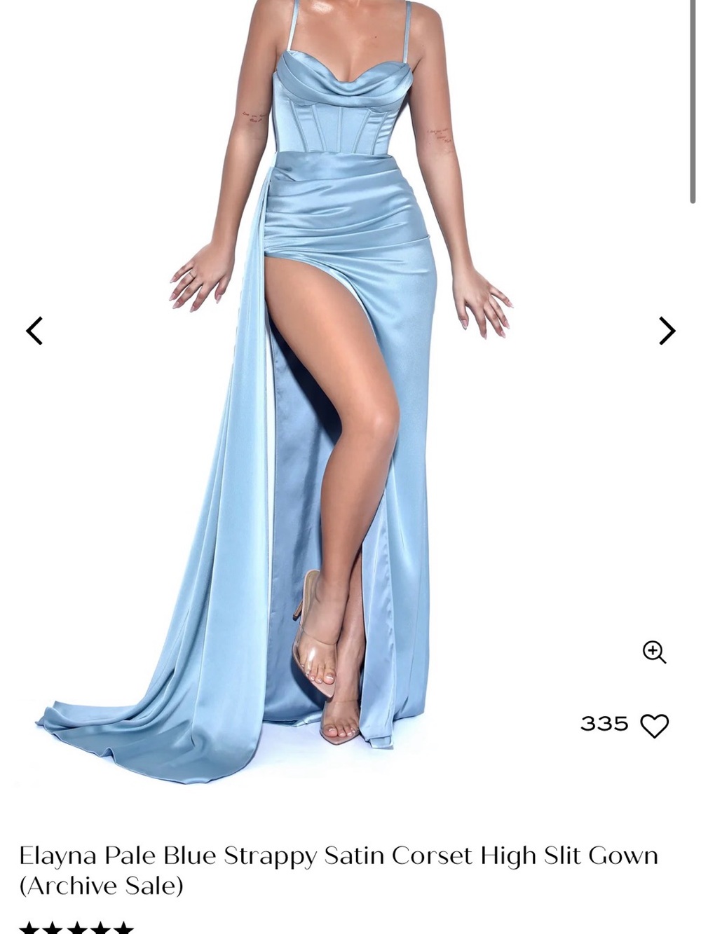Elegant Sky Blue Corset Dress